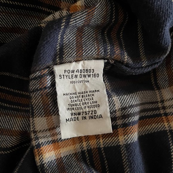 Depart West by Buckle Blue & Orange Flannel - Picture 5 of 5